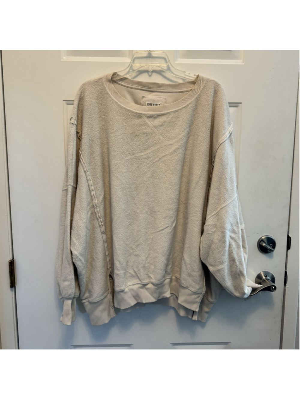 American Eagle Women's XL Seriously Huggable Sweater Cream